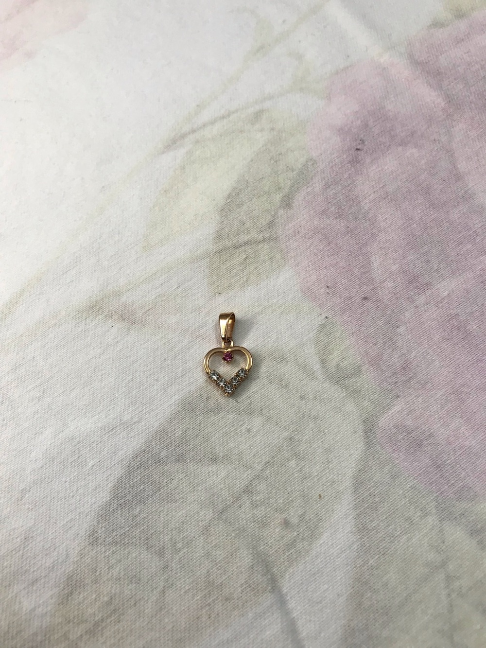 14K Gold Filled Dainty Rose Gold Heart Pendant Charm